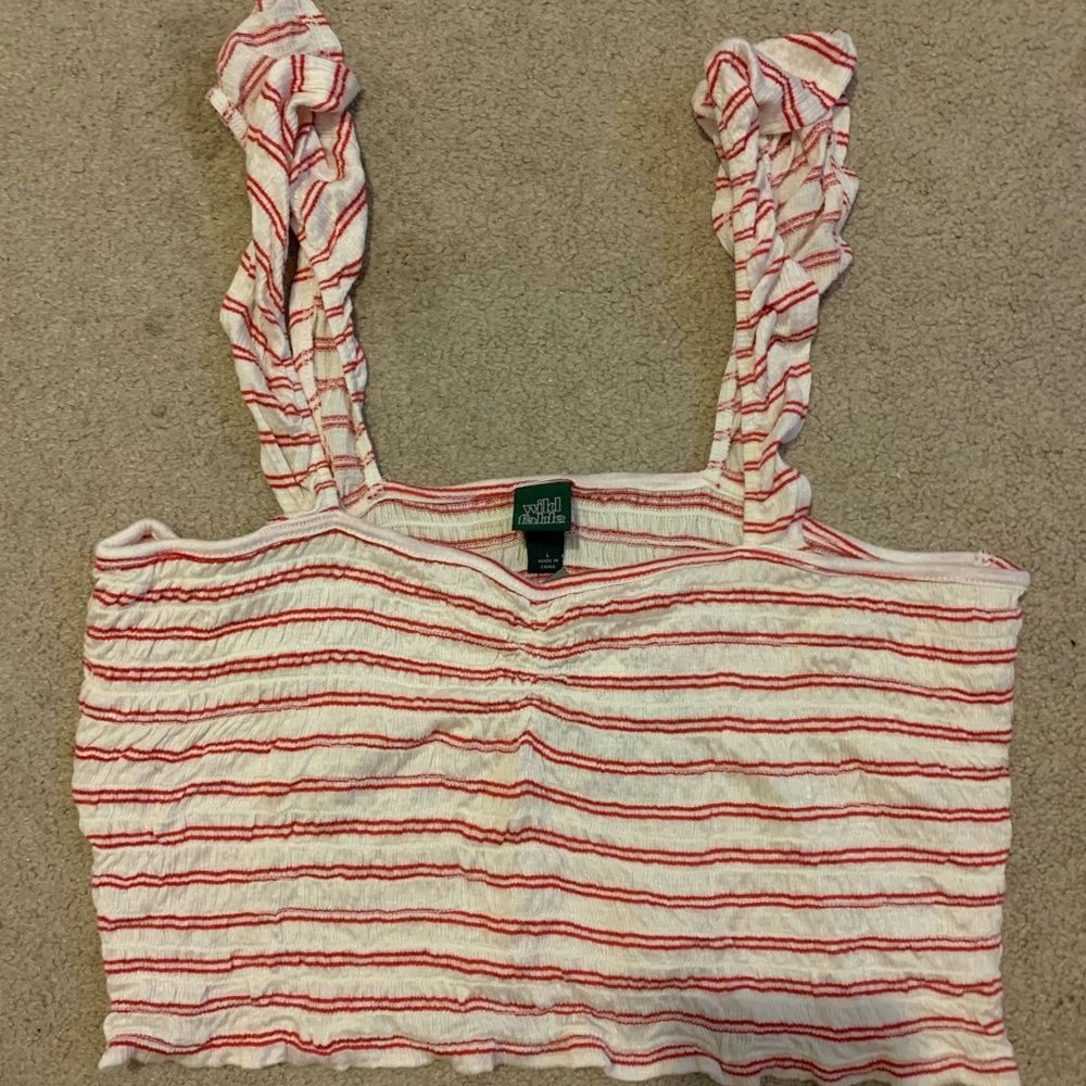 red and white wild fable tank top (target) size L